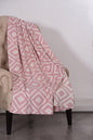 Lavish Touch 100% Cotton Knitted Throw, Blanket for All Season Indoor Outdoor
