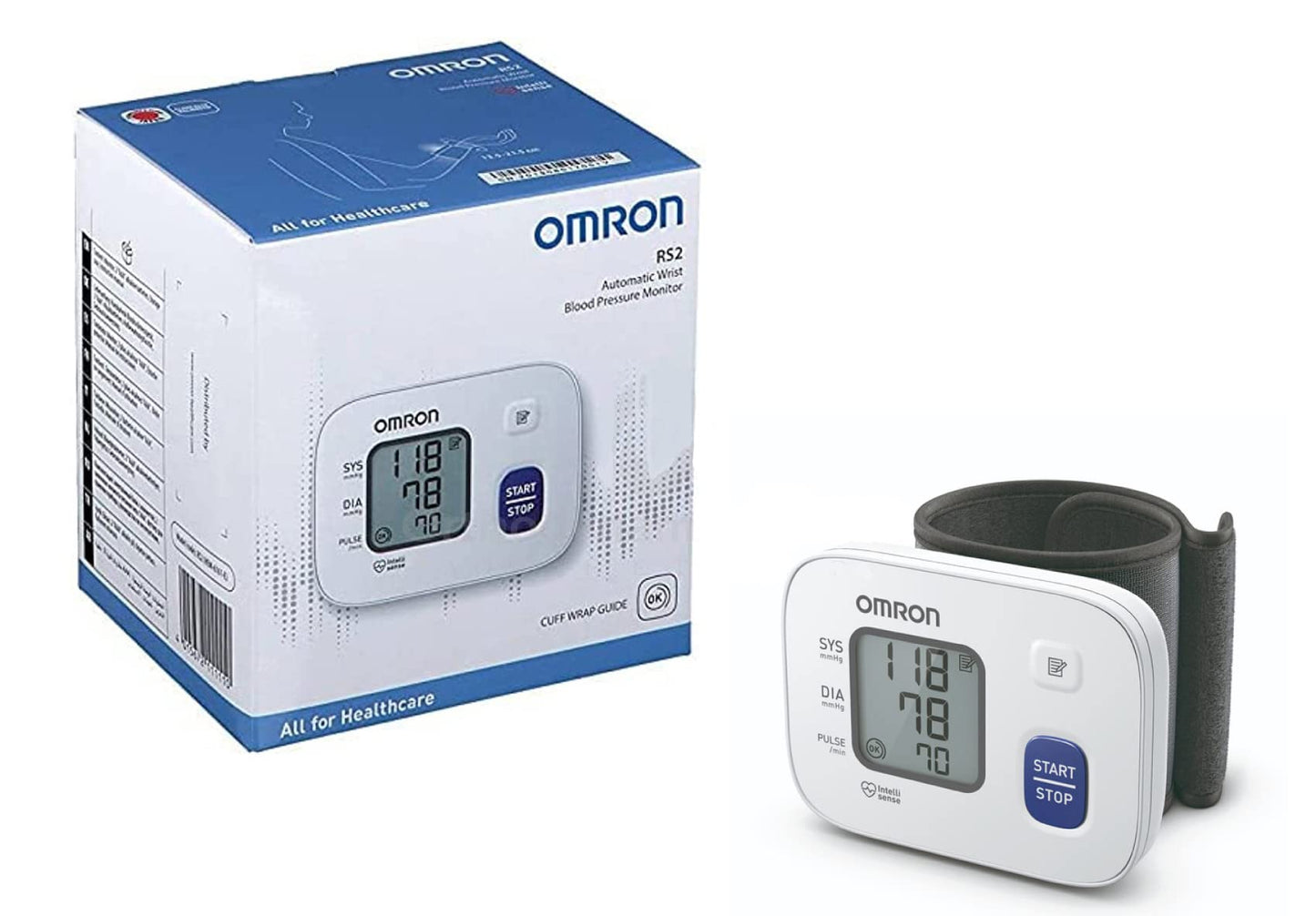 Omron 6161 Wrist Blood Pressure Monitor with 30 Memory, Intellisense