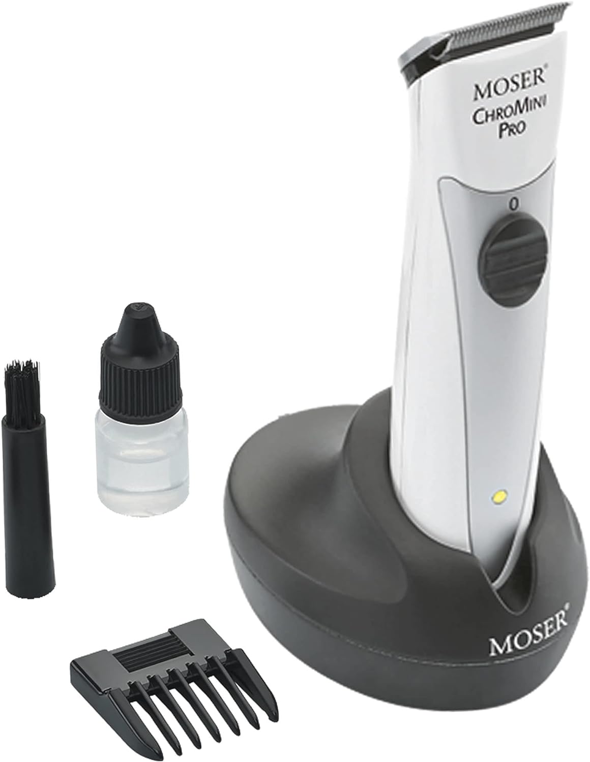 Moser 1591-0167,Chromini Pro Professional Cordless Trimmer, White, Small