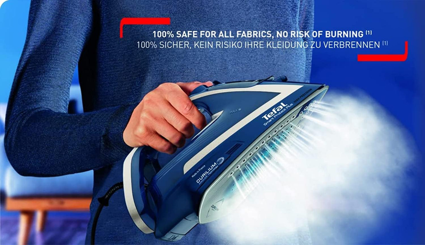 TEFAL Steam Iron | Express Steam Iron Steamer | 2600 W | 270 ml | Anti-scale | Purple | Ceramic Soleplate | 2 Years Warranty | FV2843M0