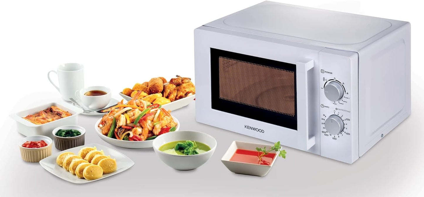 KENWOOD 20L Microwave Oven with 5 Power Levels, Defrost Function, 35 Minutes Timer 700W MWM20.000WH White