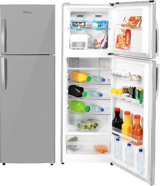 Super General 360 Liters Gross Compact Double Door Refrigerator-Freezer, No-Frost, LED-light, Inox, SGR-360i, 1 Year Warranty