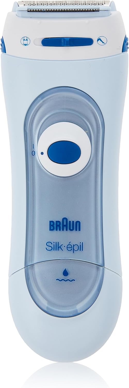 Braun Silk-épil Lady Shaver 5-160, 3-in-1 Wet and Dry Electric Shaver, Trimmer and Exfoliation System with 2 Extras, Blue