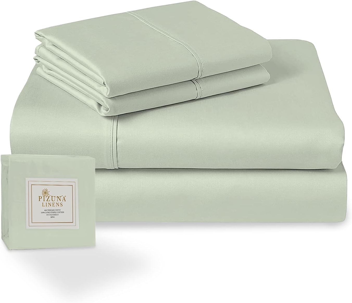 100% Cotton Sheets Full Size, Luxurious 400 Thread Count Long Staple Cotton Sateen Sheets with 15inch Deep Pocket (Combed Silver Sheet Full)