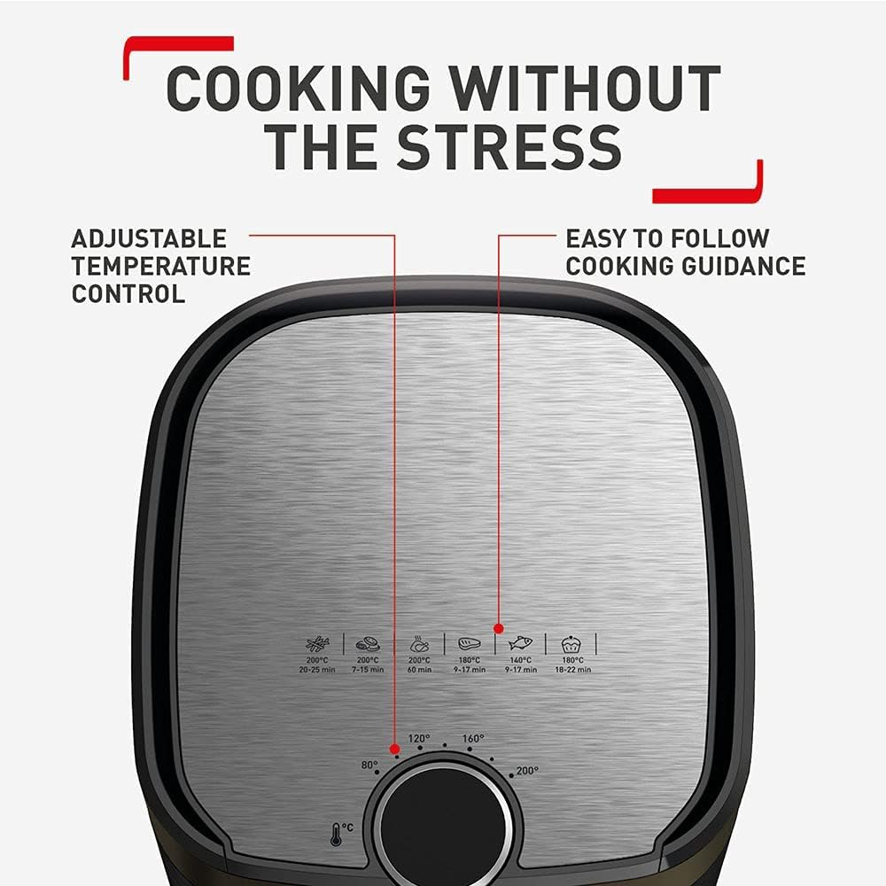 TEFAL Air Fryer | Easy Fry & Grill Digital 2-in-1 |4.2 L Capacity | 1550 W | Healthy Cooking | Air Fry + Grill | 8 Automatic Programs |Adjustable Temperature | Timer | 2 Years Warranty | EY505D27