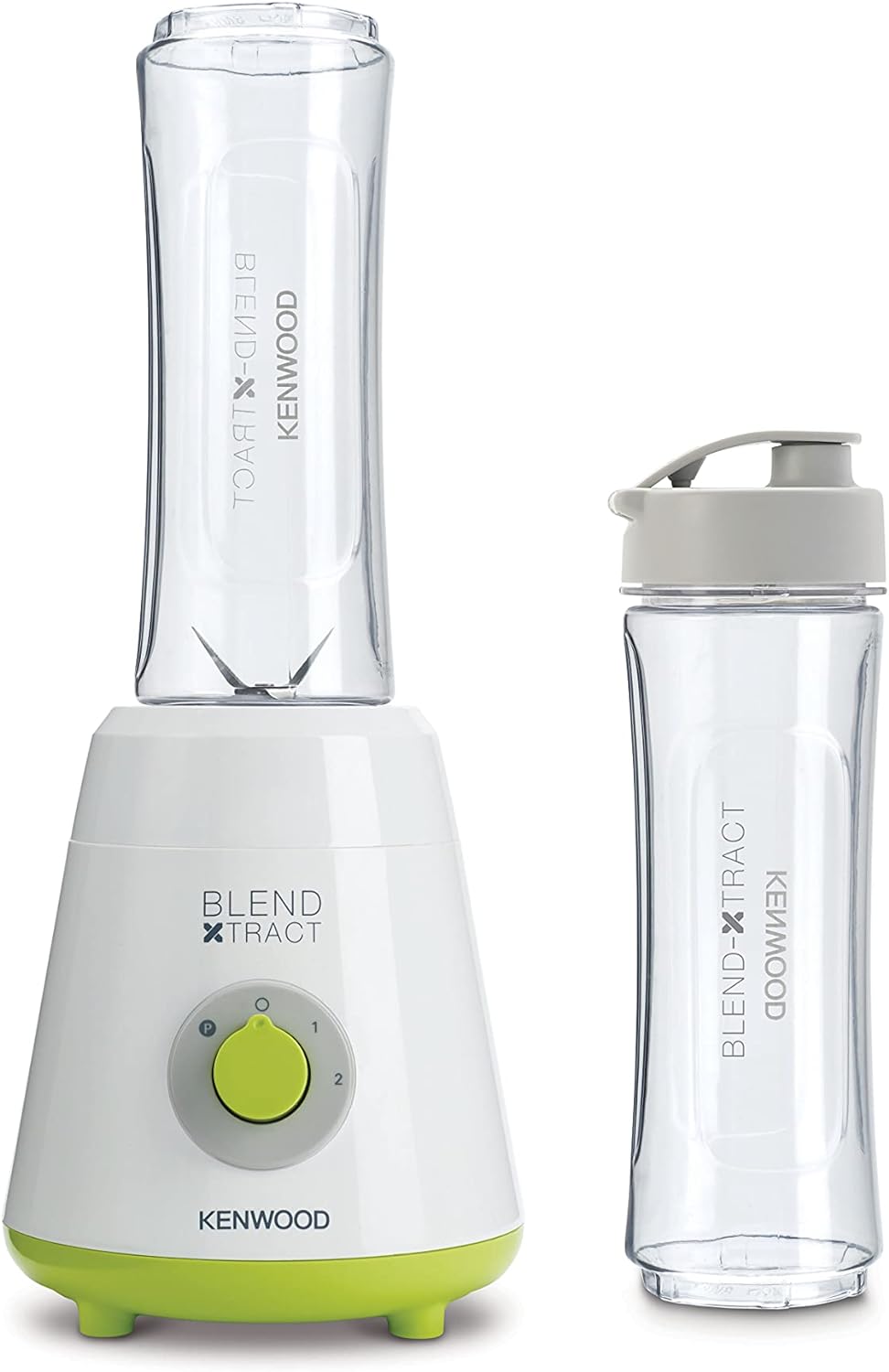KENWOOD Personal Blender 350W Smoothie Blender/Smoothie Maker with 570ml & 400ml Tritan Smoothie2Go Bottle and Lid, Ice Crush Function BLM05.A0BK Black/Silver