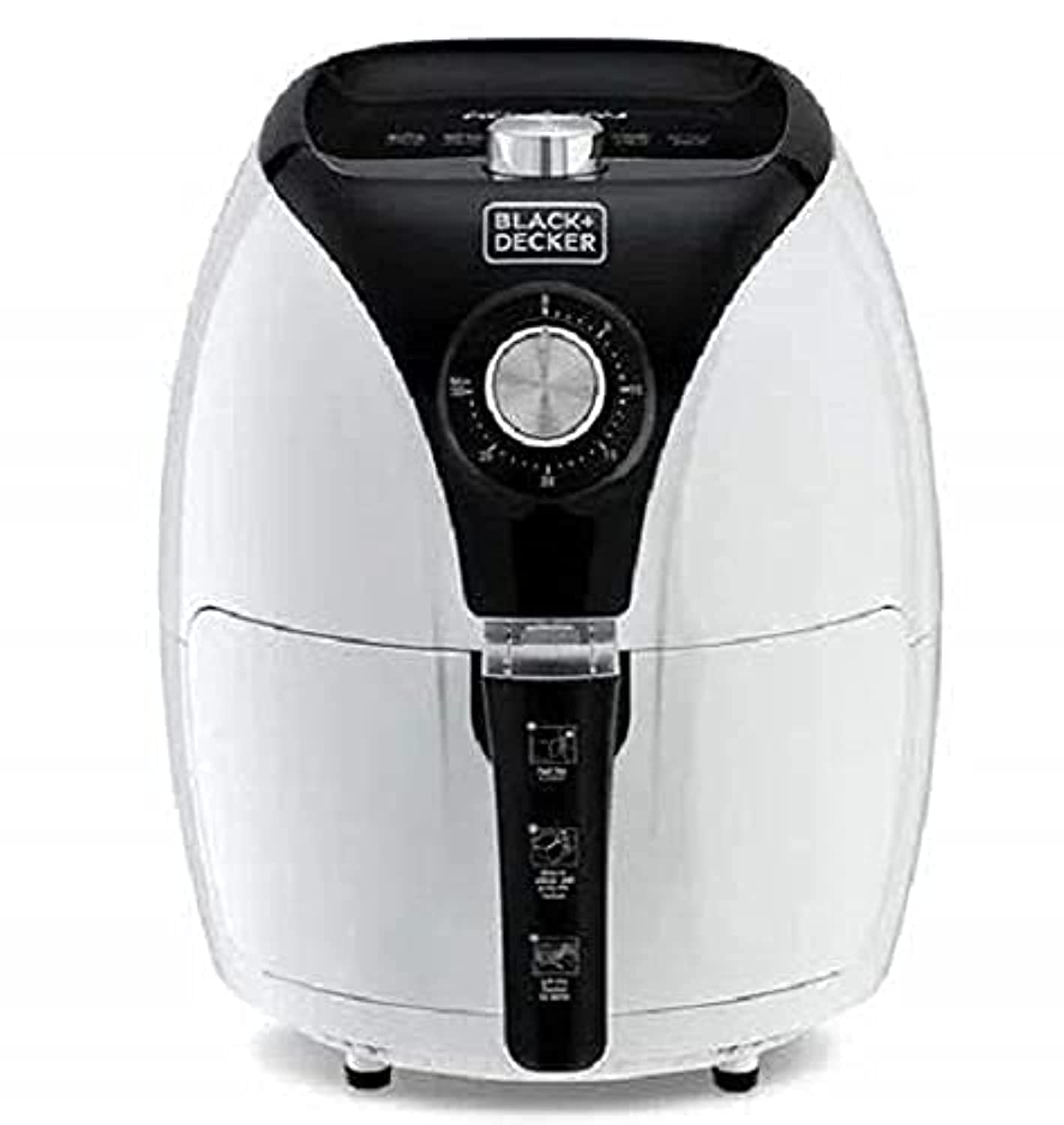 BLACK+DECKER 3.5L 1500W Manual AerOfry Air Fryer with Rapid Air Convection Technology, Black/White - AF220-B5
