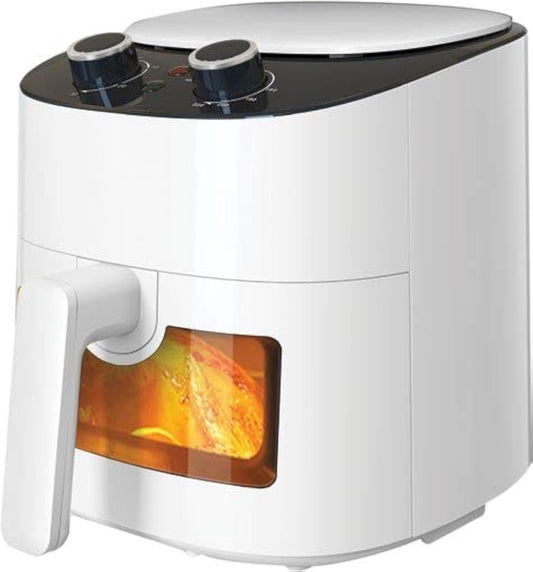 Admiral Air Fryer 3.7L, 1300W, Classic Knob Control, Transparent Window, Detachable Basket, Cool Touch Handle, Dishwasher Safe, ADAF37BL, 1 Year Warranty.