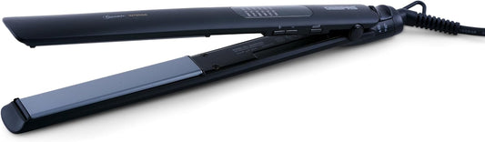 Geepas Professional Digital Hair Straightener- GHS86003| Slim Design With LED Display And Ceramic Coated Plate| Adjustable Temperature Control, 360-Degree Swivel Cord, ON/OFF Switch| Black
