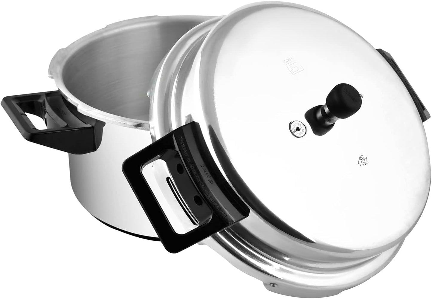 Prestige Popular Pressure Cooker | Aluminium Cooker with Lid 5 Ltr| Silver