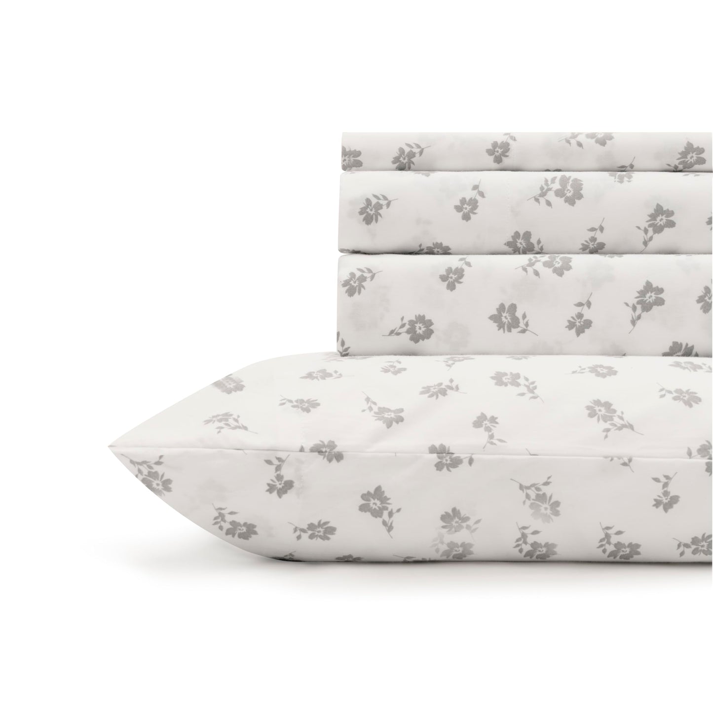 Linen Home 100% Cotton Percale Sheets Full Size, White, Deep Pocket, 4 Pieces Set - 1 Flat, 1 Deep Pocket Fitted Sheet and 2 Pillowcases, Crisp Cool and Strong Bed Linen