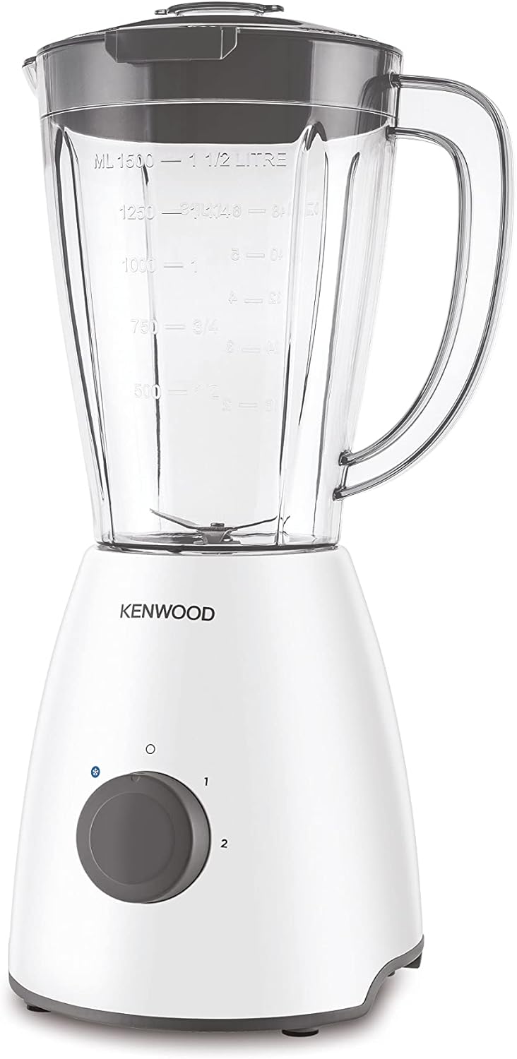 Kenwood Blender Smoothie Maker 400W 1.5L With Grinder Mill, Chopper Ice CrUSh Function Blp10.C0Wh White