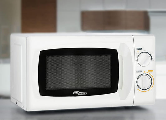 Super General 20 Liter Compact Counter-Top Microwave Oven, 700W Power, SGMM-921, Defrost, Quick-Reheat, White, 46.5 x 35 x 29.1 cm, 1 Year Warranty