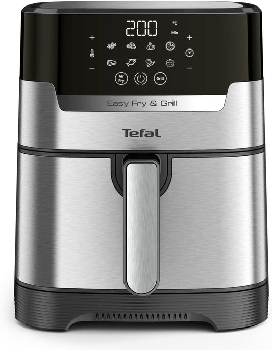 TEFAL Air Fryer | Easy Fry & Grill Digital 2-in-1 |4.2 L Capacity | 1550 W | Healthy Cooking | Air Fry + Grill | 8 Automatic Programs |Adjustable Temperature | Timer | 2 Years Warranty | EY505D27