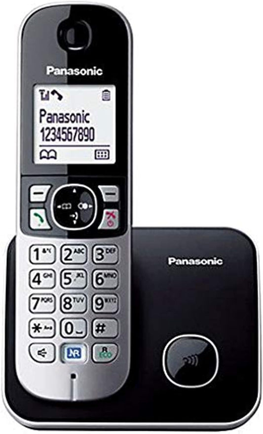 Panasonic Kx-Tg6811 Single Dect Cordless Telephone, Black&Grey
