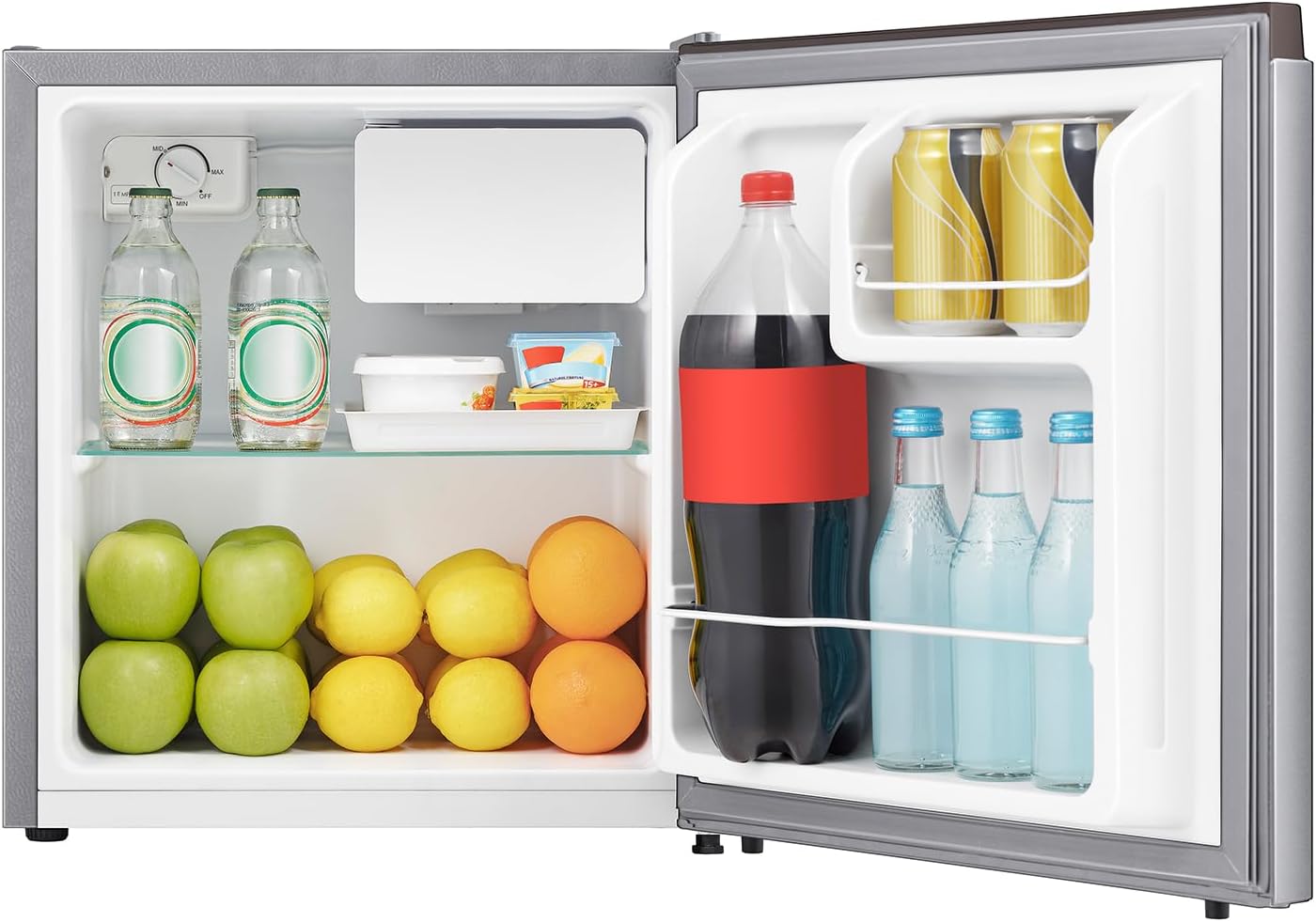 Hisense 60 Liter Compact Single Door Refrigerator, Silver - RR60D4ASU"Min 1 year manufacturer warranty"