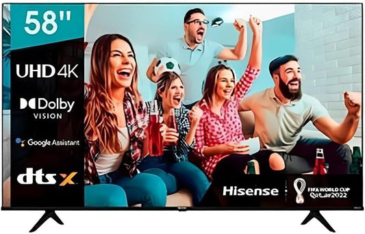 Hisense 4K UHD Smart Television 58 Inch 58A61N Black