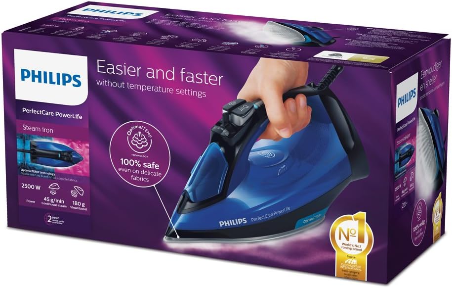 Philips, PerfectCare PowerLife Steam Iron, ‎GC3920/26"Min 1 year manufacturer warranty"