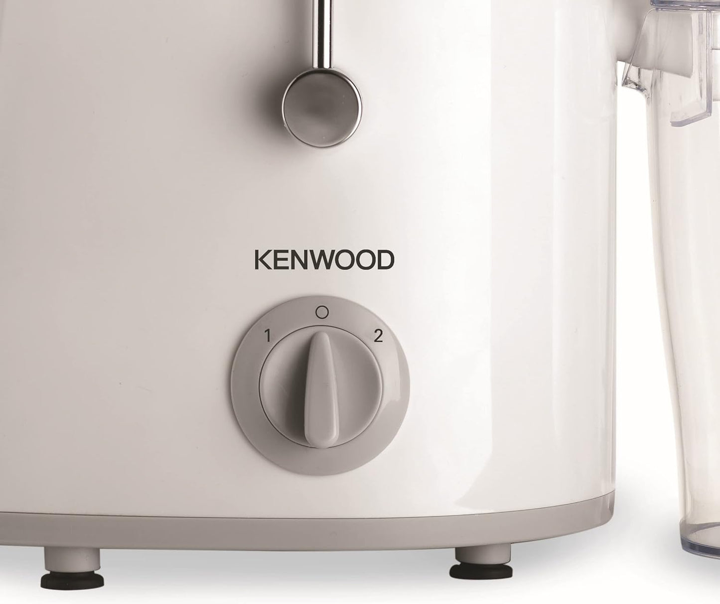 KENWOOD Juicer 800W Juice Extractor with 75mm Wide Feed Tube, 2 Speed, Transparent Juice Jug, Pulp Container, Anti Drip for Home, Office, Restaurant & Cafeteria JEP02.A0WH White