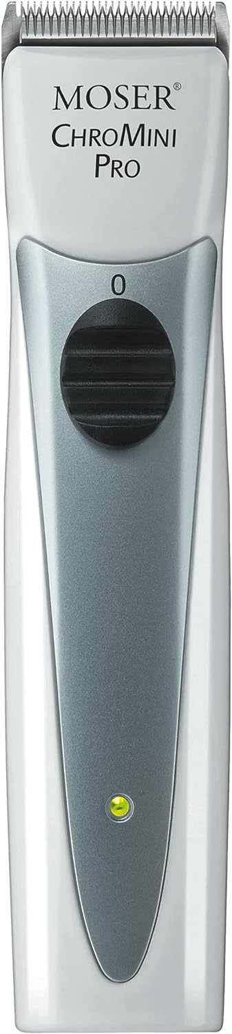 Moser 1591-0167,Chromini Pro Professional Cordless Trimmer, White, Small
