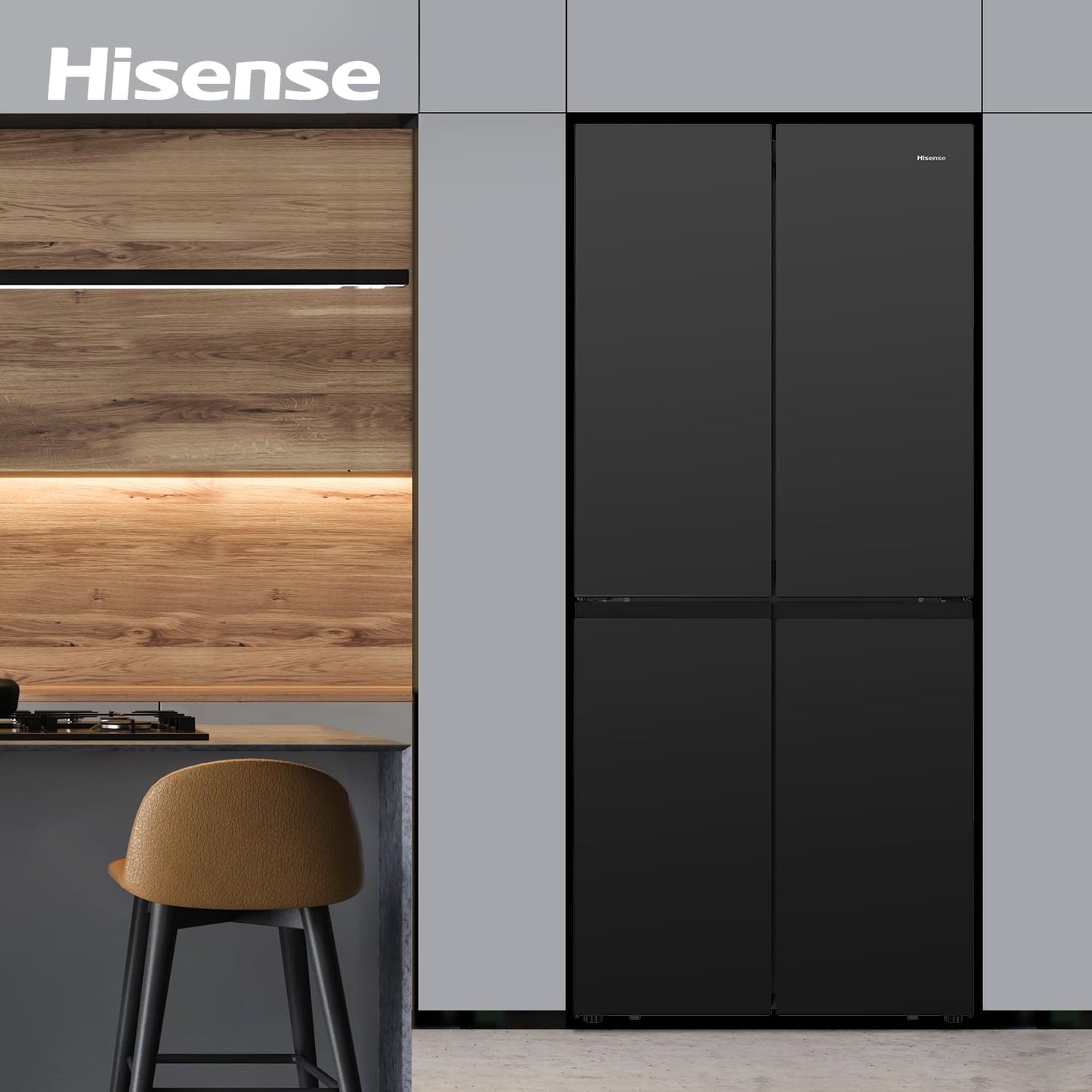 Hisense RQ561N4AC1 561 Four Door Refrigerator, No Frost Technology, Silver, 1 Year Warranty