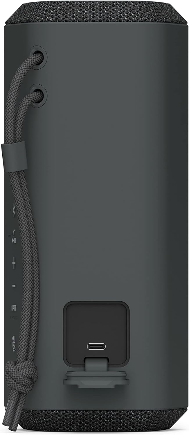 Sony SRS XE200 X Series Wireless Ultra Portable Bluetooth Speaker, IP67 Waterproof, Dustproof and Shockproof with 16 Hour Battery and Easy to Carry Strap, Black, SRSXE200/B,