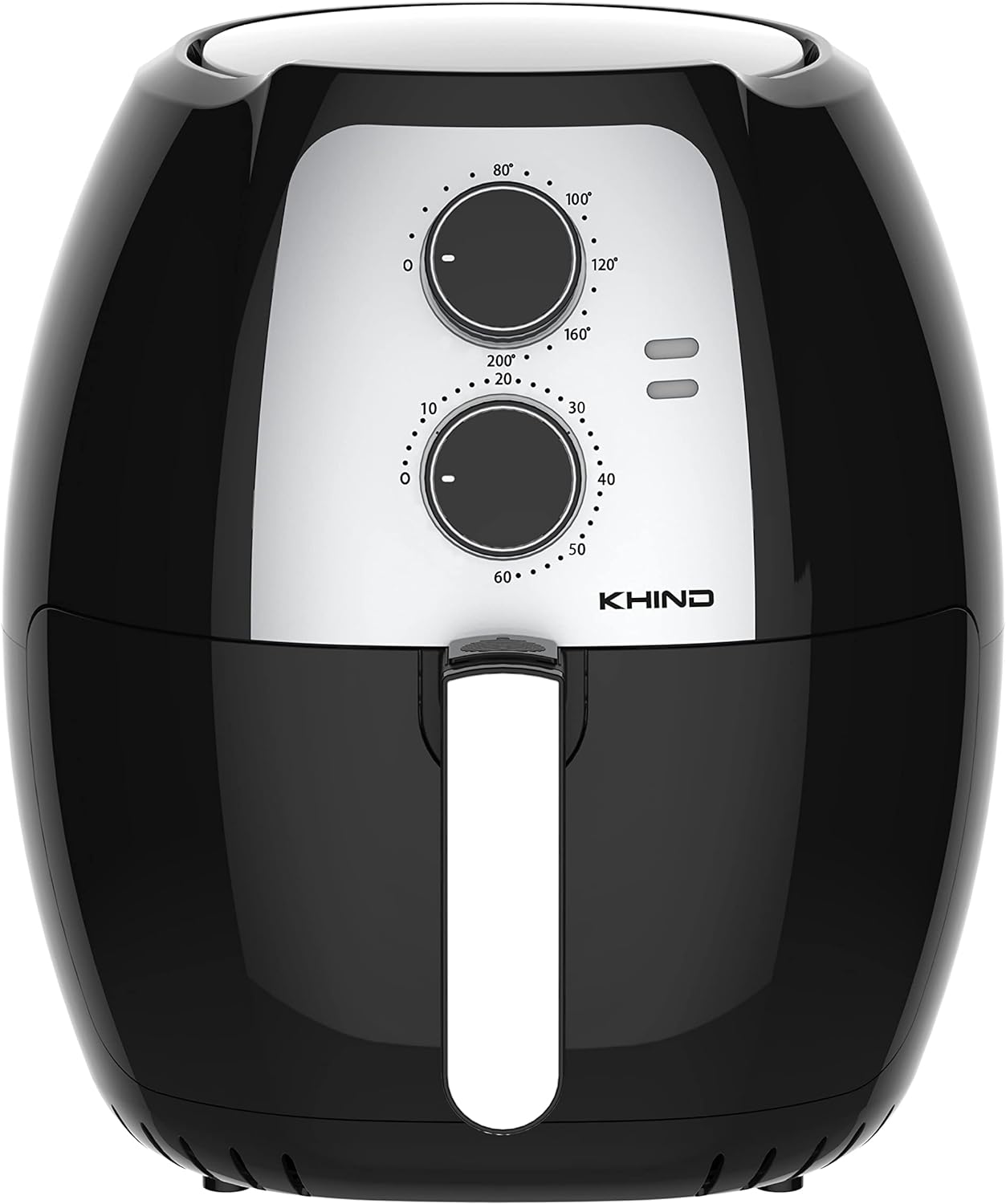 KHIND Air Fryer - 7.7L XL Capacity Air Fryer with Non-Stick Pan, Timer &Temperature Control, Healthy Cooking with up to 80% Less Fat, Auto Shut Down, 1-Year Warranty, Made in Malaysia, Black - ARF77