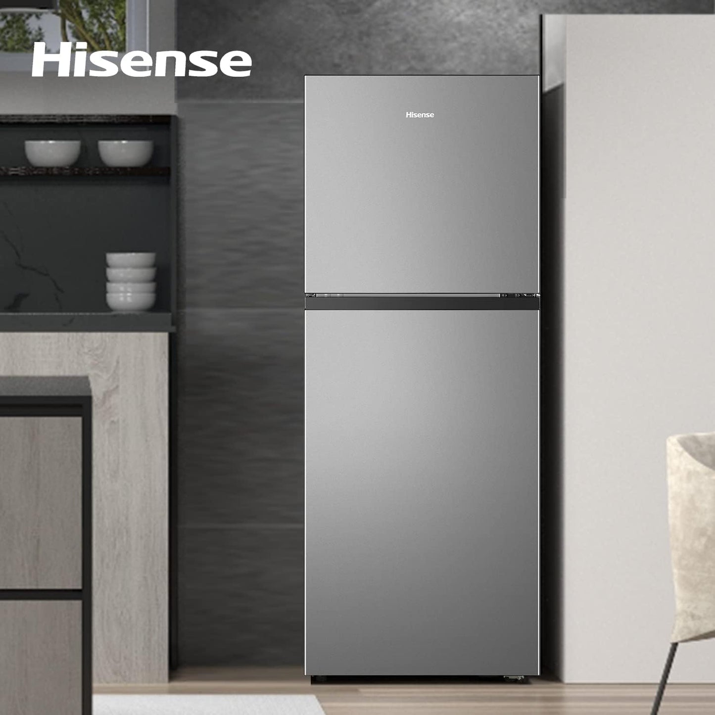 Hisense Refrigerator 264 Liter Top Mount Double Door Silver Model Rt264N4Dgn"Min 1 year manufacturer warranty"
