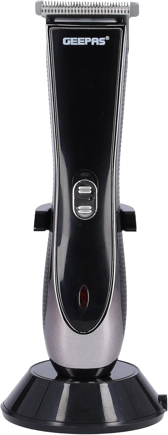 Geepas-Rechargeable Trimmer, Adjustable Trimming Guide, GTR56024 | Cordless Trimmer for Men's Beard | Charging Indicators | Hair Clipper & Beard Stubble Trimmer Kit