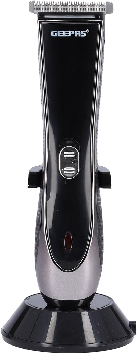 Geepas-Rechargeable Trimmer, Adjustable Trimming Guide, GTR56024 | Cordless Trimmer for Men's Beard | Charging Indicators | Hair Clipper & Beard Stubble Trimmer Kit