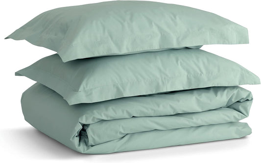 Linen Home 100% Cotton Duvet Cover Set, Full/Queen, Crisp, Cool, Soft & Breathable Duvet Cover with Button Closure, Bed Linen All-Season Luxury, 3 Pieces-1 Duvet Cover & 2 Pillow sham, Pastel Turk