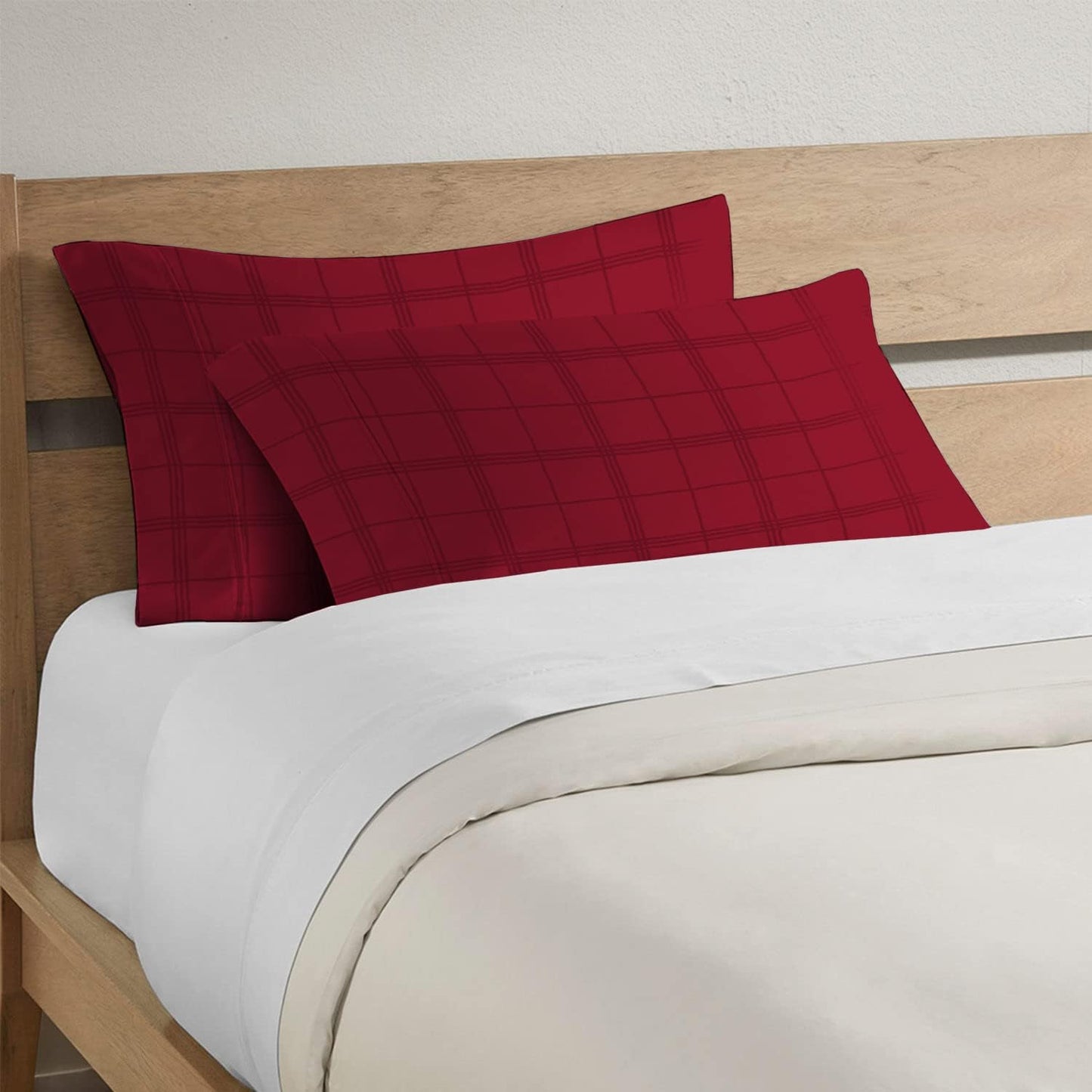 Pizuna 100% Cotton Pillow Cases King Size Set of 2 Stripe Luxury Anthracite Grey, 300 Thread Count Long Staple Cotton Sateen with Stylish 4" Hem (Combed Cotton Pillow Cases King)