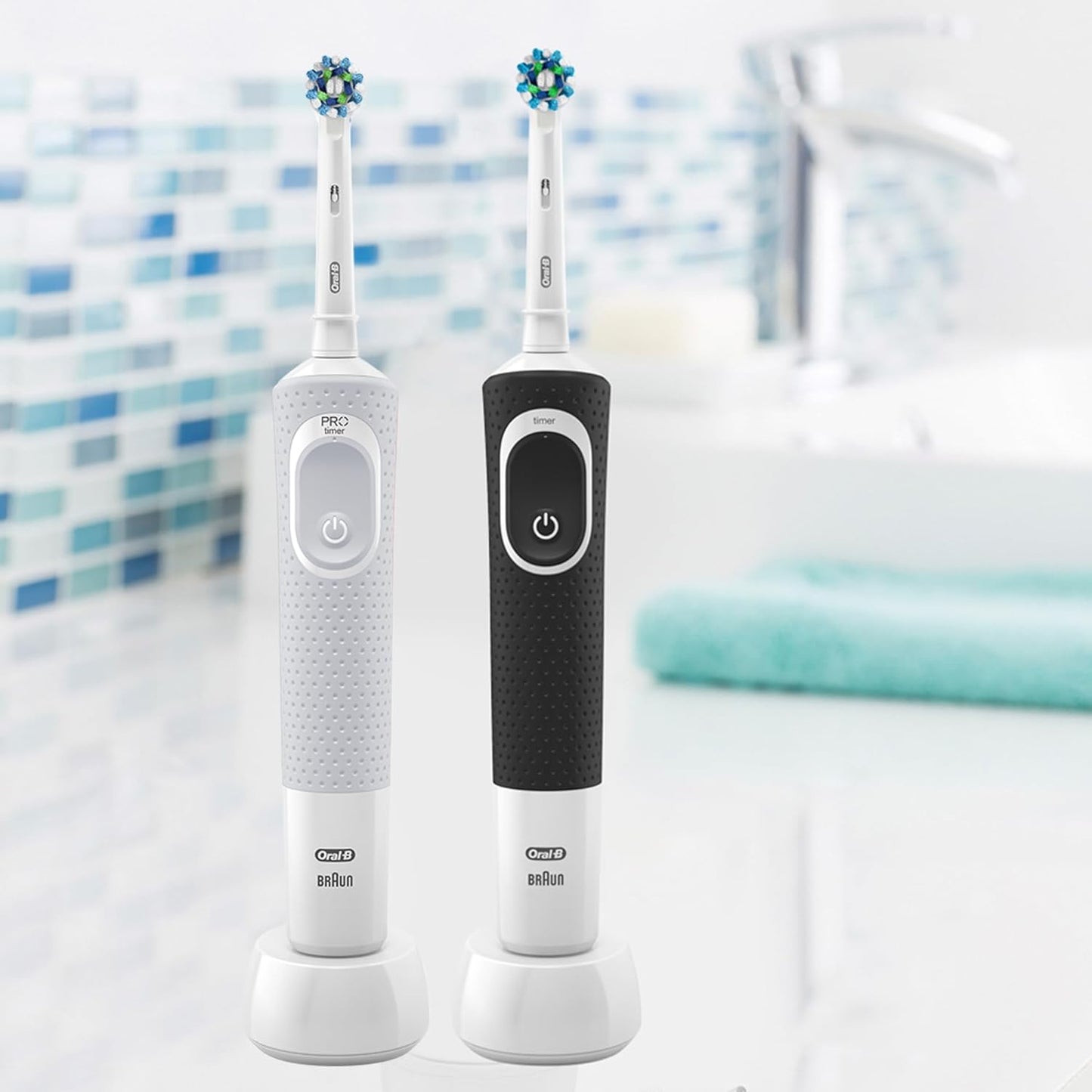 Oral-B Vitality 100 Black Electric Rechargeable Toothbrush, With Uae 3 Pin Plug