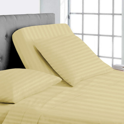 Split Top California King Sheets Split Head California King Sheets Sets for Adjustable Beds- 100% Egyptian Cotton 800TC Split Head Flex Top 18" Deep Pocket - 32" Top Split Cal-King, Dark Grey Stripe