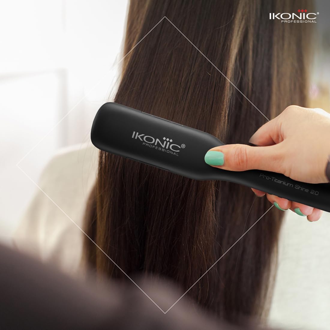 Ikonic Professional Pro Shine Hair Straightener, Black