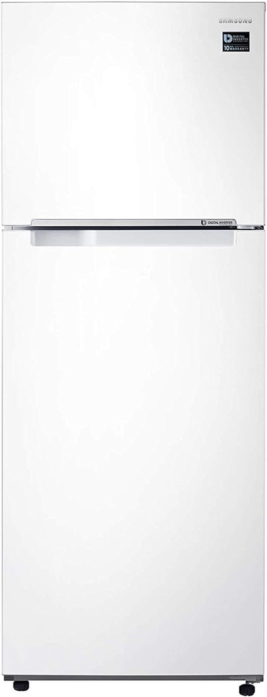 Samsung 450 Liters Top Mount Refrigerator, Twin Cooling Plus, Tempered glass shelves, White - RT45K5000WW, 1 Year Warranty