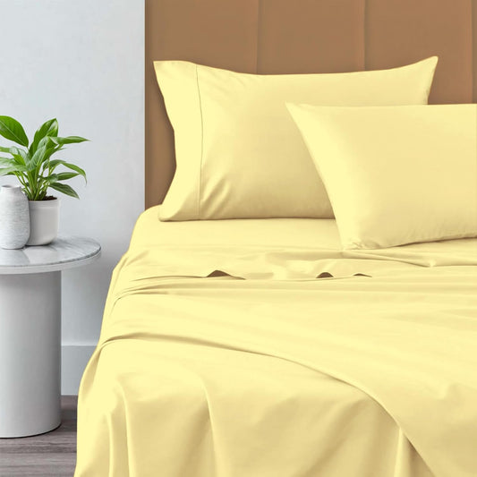 Pizuna Pure 100% Cotton Sheets Full Size, 800 Thread Count Long Staple Cotton Crisp Sateen Sheets Full with 15in Deep Pocket (Combed Simply Taupe)