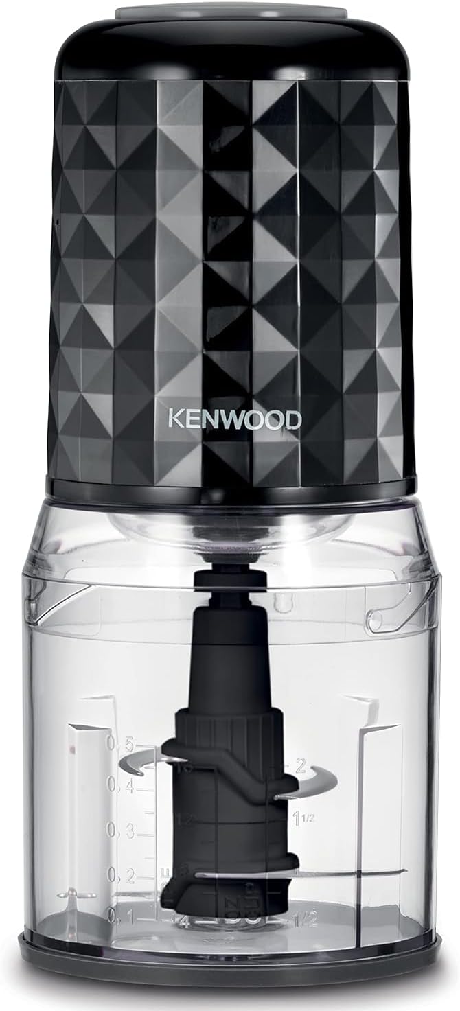 Kenwood Chopper 400W Electric Food Chopper With 500Ml Bowl, Dual Speed, Stainless Steel Quad Blade, Rubber Lid, Ice CrUSh Function Chp40.000Wh White
