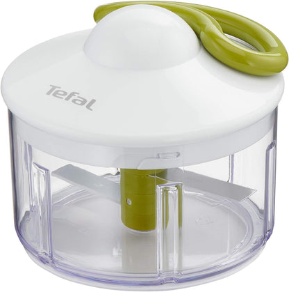 Tefal 5-Second Chopper, 900 ml, Manual Food Chopper and Mixer, Easy to Use, Stainless Steel Blades, Safe to Use, Versatile Results, Vegetables, Onions, Hummus, Guacamole, Herbs And Nuts, K1320404