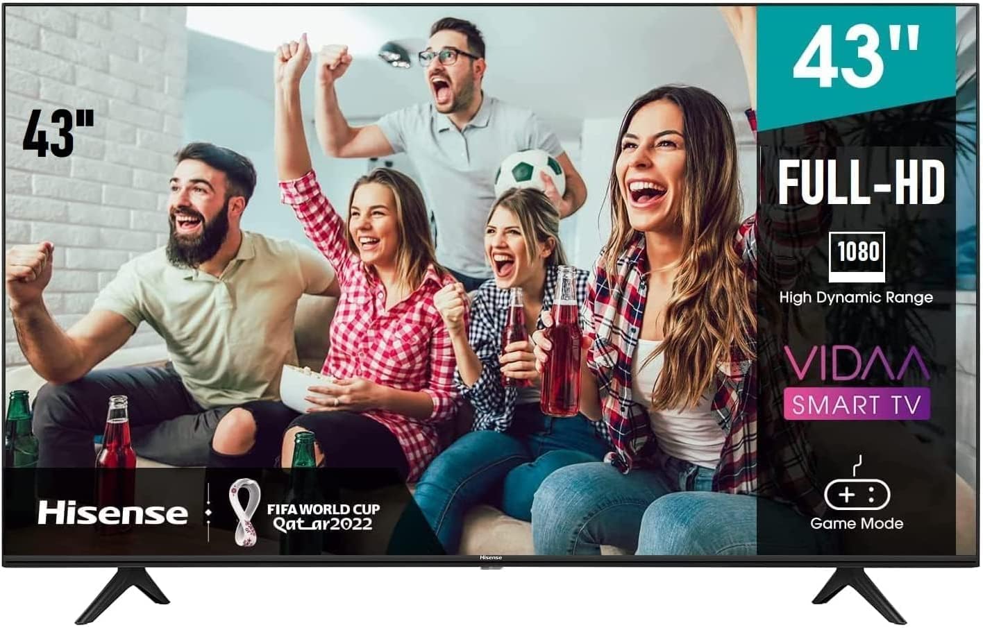 Hisense 50 Inch TV 4K UHD Smart TV, With Dolby Vision HDR, DTS Virtual X, YouTube, Netflix, Freeview Play & Alexa Built-in, Bluetooth & WiFi Black Model 50A61GTUK - 1 Year Full Warranty.