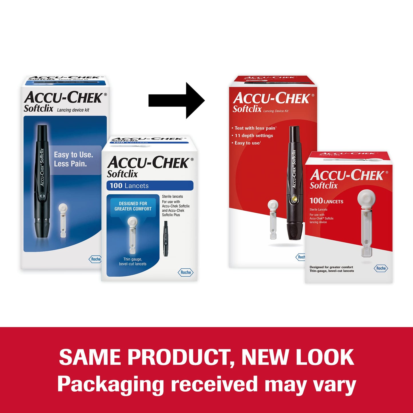 Accu-Chek Softclix Diabetes Lancing Device with 10 Softclix Lancets for Diabetic Blood Glucose Testing (Packaging May Vary)