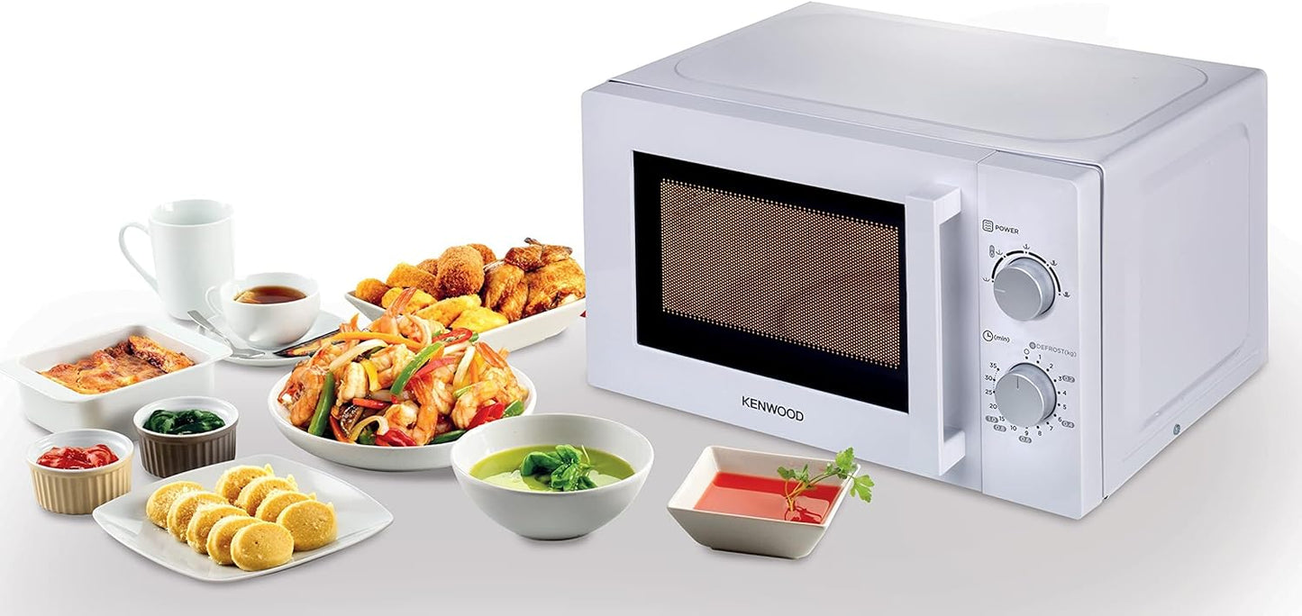 KENWOOD 20L Microwave Oven with 5 Power Levels, Defrost Function, 35 Minutes Timer 700W MWM20.000WH White