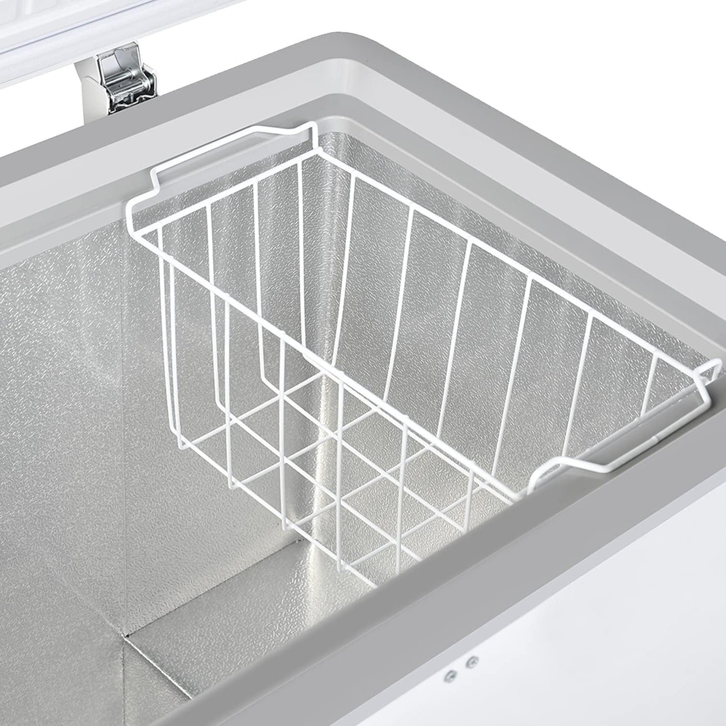 Super General Chest-Freezer 250 Liter Gross Volume, SGF-244-H, White, Compact Deep-Freezer with Storage-Basket, Lock & Key, Wheels, 99.6 x 56.5 x 83.5 cm, 1 Year Warranty