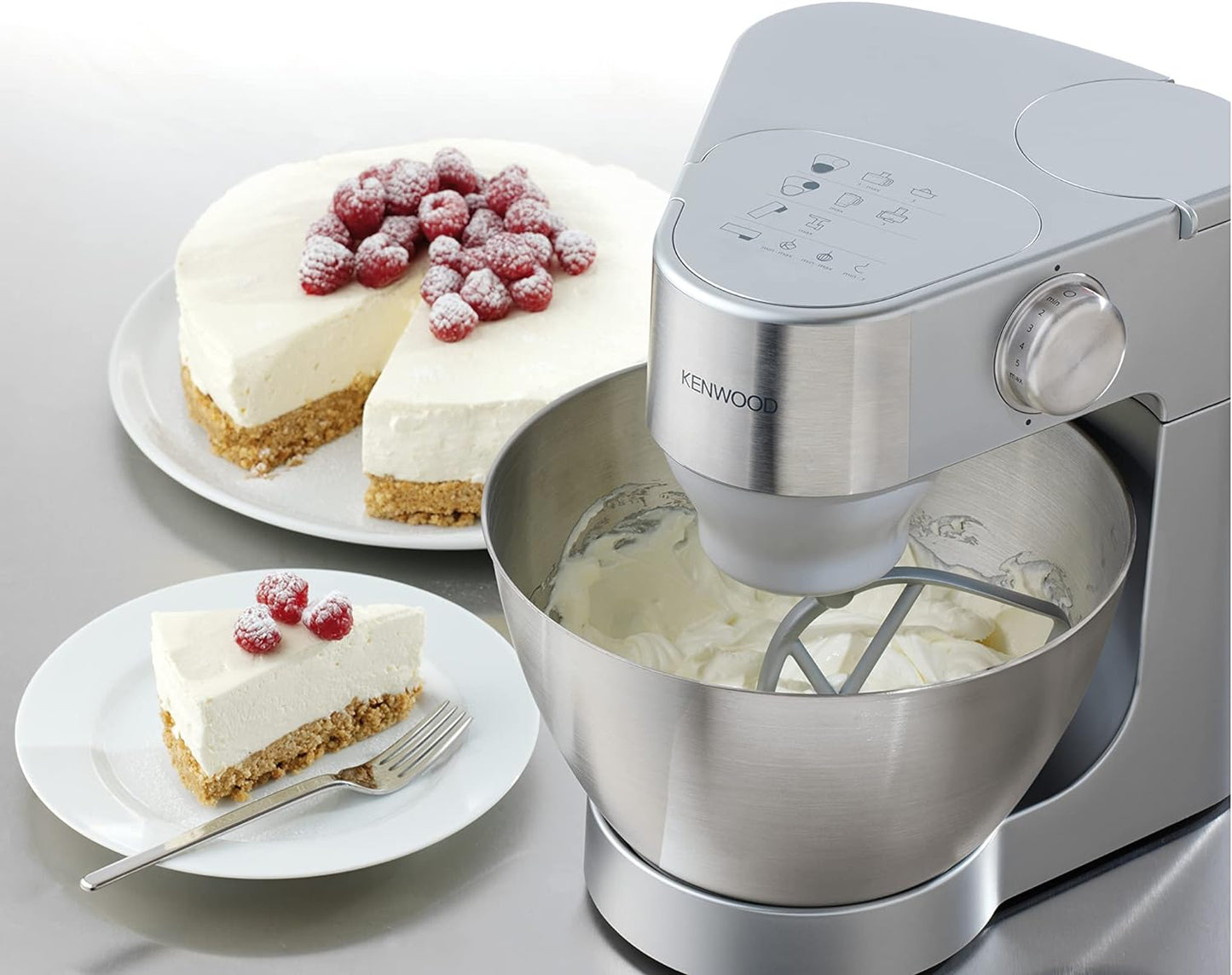 KENWOOD Stand Mixer Kitchen Machine PROSPERO 900W with 4.3L Stainless Steel Bowl, K-Beater, Whisk, Dough Hook, Glass Blender, Meat Grinder, Food Processor, Juicer, Citrus Juicer KM241002 Red