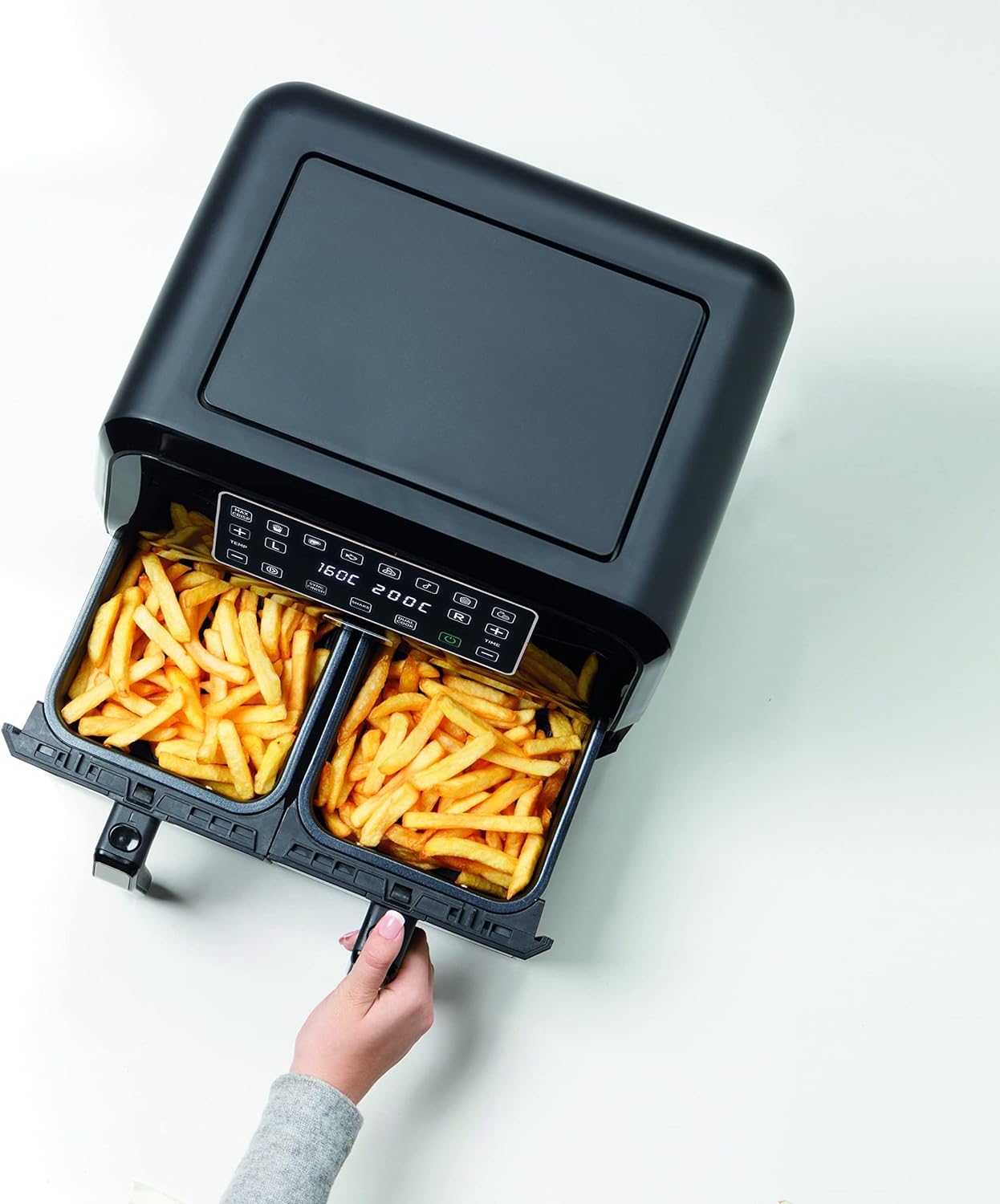 Kenwood 2-in-1 25L Toaster Oven+Air Fryer - Oven Toaster Grill with Large Capacity, Rotisserie Function for Frying, Roasting, Grilling, Broiling, Baking, Browning, Defrosting,Heating MOA25.600BK Black