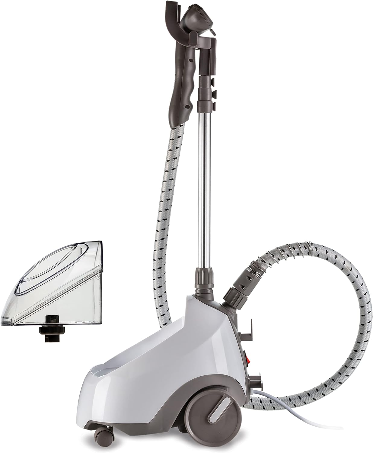KENWOOD Garment Steamer 1500W with 2L Water Tank Capacity, Rotary Wheels, Folding Rack, Trouser Press, Glove GSP65.500BK Black
