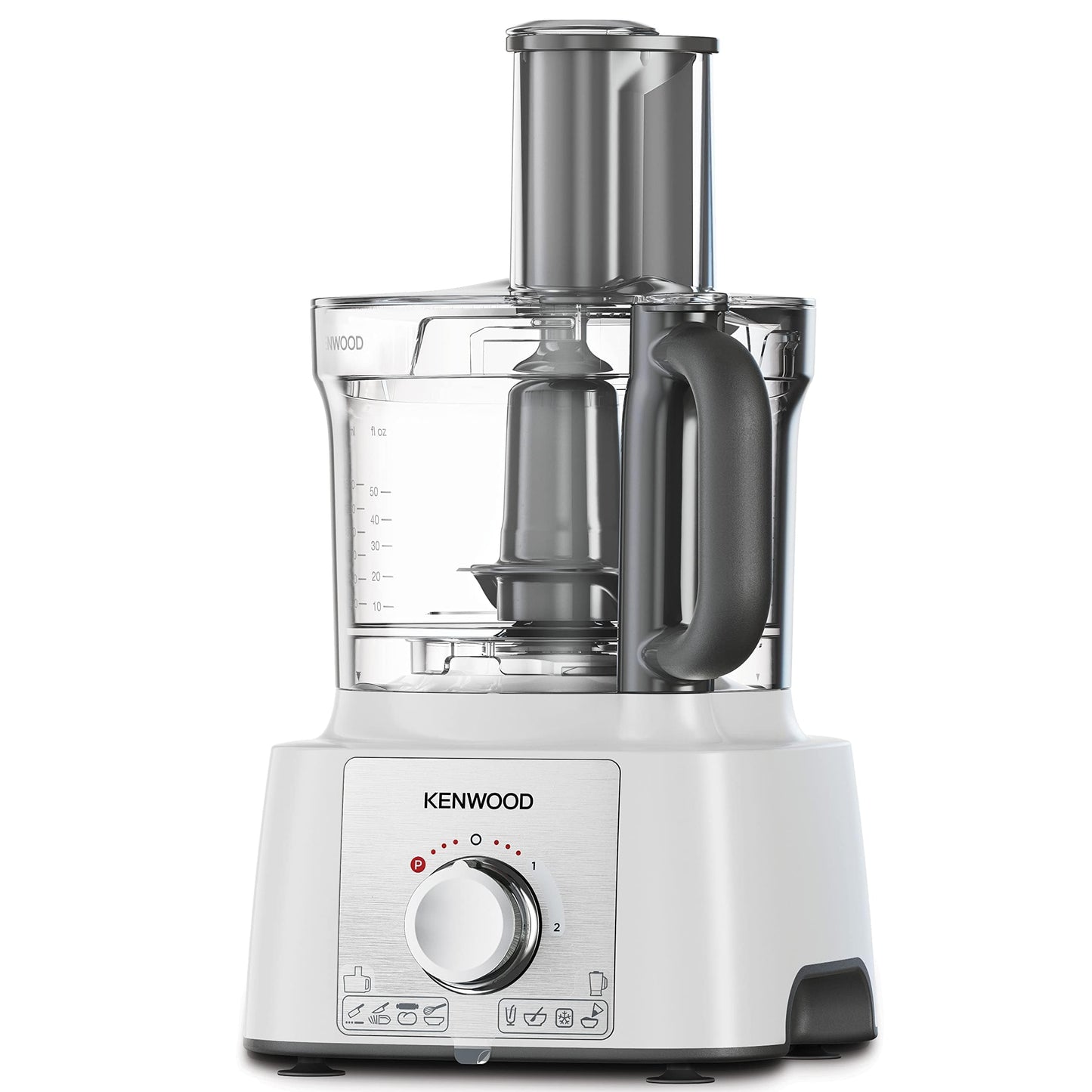 Kenwood Food Processor 1000W Multi-Functional With 3L Bowl, 2 Stainless Steel Disks, Blender, Grinder Mill, Whisk, Dough Maker Fdp65.400Wh White