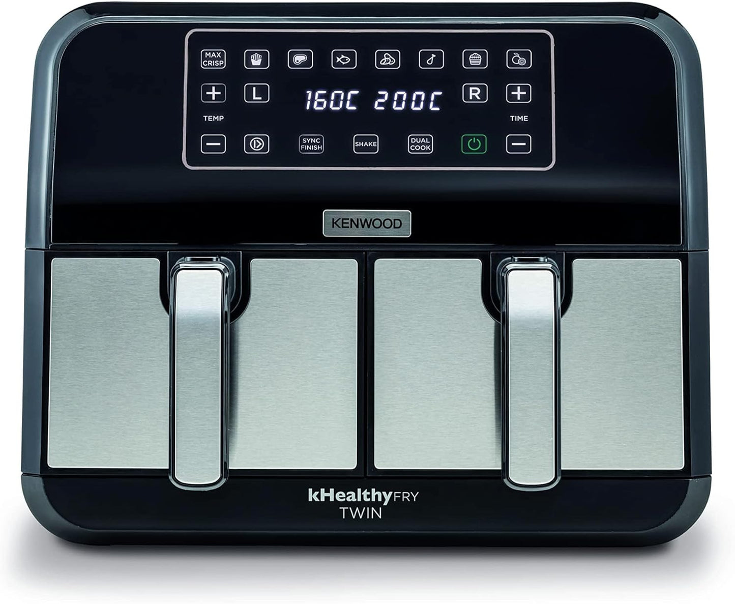 Kenwood 2-in-1 25L Toaster Oven+Air Fryer - Oven Toaster Grill with Large Capacity, Rotisserie Function for Frying, Roasting, Grilling, Broiling, Baking, Browning, Defrosting,Heating MOA25.600BK Black