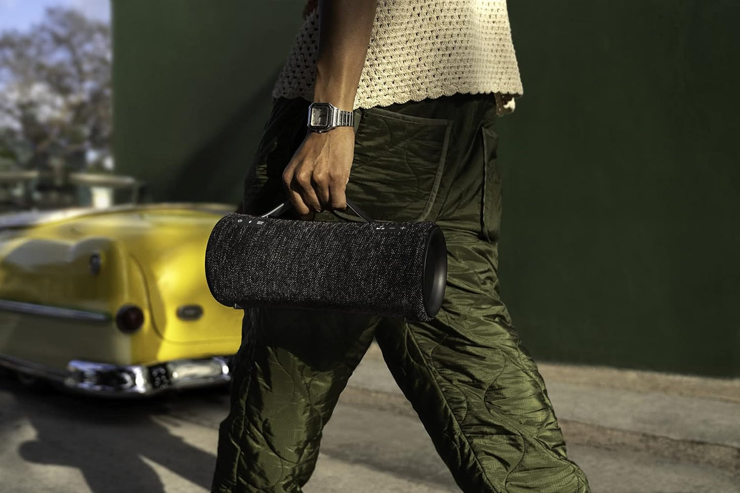 Sony SRS XE200 X Series Wireless Ultra Portable Bluetooth Speaker, IP67 Waterproof, Dustproof and Shockproof with 16 Hour Battery and Easy to Carry Strap, Black, SRSXE200/B,