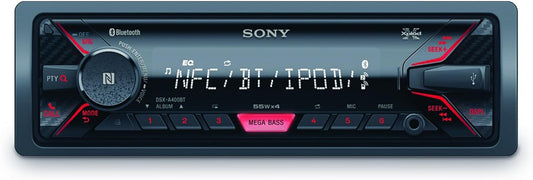 Sony DSX-A416BT Car radio With Dual Bluetooth, NFC, USB and AUX connection and Apple iPod/iPhone Control, 35000 Colours and Handsfree - Multi-Colour